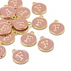 Golden Plated Alloy Enamel Charms X-ENAM-S118-07F-4