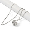 Brass with Rhinestone Pendant Necklaces NJEW-G089-03F-P-2