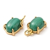 Natural Malachite Dyed Oval Charms G-A034-06G-3