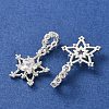 Brass Pave Clear Cubic Zirconia European Dangle Charms CU-CBAEC99-26S-3