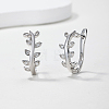 925 Sterling Silver Pave Moissanite Hoop Earrings for Women AV3765-4