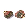 Natural Unakite Pendants G-Q602-01G-03-2