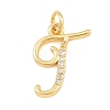 Brass Micro Pave Clear Cubic Zirconia Pendants CU-CBA7939-01J-G-1