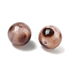 Opaque Acrylic Imitation Leopard Print Beads OACR-B052-10-2