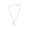 SHEGRACE Cute 925 Sterling Silver Pendant Necklace Plated Rabbit Pendant with Freshwater Pearl JN76A-3