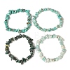 4Pcs Gemstone Beaded Stretch Bracelets Set BJEW-JB11178-4