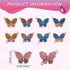 20Pcs Butterfly Alloy Enamel Pendants & Links Connectors JX228A-7