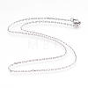 Non-Tarnish 304 Stainless Steel Cable Chain Necklaces NJEW-G313-19P-1