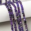 Natural Dragon Veins Agate(Dyed & Heated) Beads Strands G-G177-E19-03-5