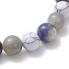 Synthetic Howlite & Natural Sodalite & Labradorite Beads Bracelets for Women BJEW-JB12829-4