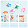 12Pcs 6 Colors Food Grade Eco-Friendly Silicone Beads SIL-CA0001-52-4