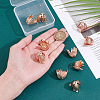 10Pcs Brass Bead Caps KK-PH0015-28KCG-3