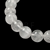 8.5mm Round Natural Quartz Crystal Rock Crystal Beaded Stretch Bracelets BJEW-C074-01N-5