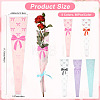 Bowknot Print Transparent PE Cone Flower Sleeves ABAG-FZC0002-001I-3