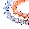 Gradient Color Baking Paint Glass Bead Strands LS-DGLA-A039-T4mm-A014-3