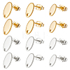60Pcs 6 Style 201 Stainless Steel Stud Earring Findings EJEW-BBC0001-03-1