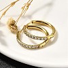 304 Stainless Steel Micro Pave Clear Cubic Zirconia Huggie Hoop Earrings EJEW-C096-01H-G01-4