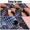 8Pcs Brass Rhinestone Cufflinks BUTT-GL0001-08A-4