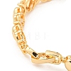 Golden Brass Micro Pave Cubic Zirconia Link Bracelets BJEW-P314-A09-G-2