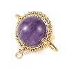 Natural Amethyst Copper Wire Wrapped Pendants PALLOY-TA00426-02-2