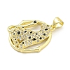 Brass Micro Pave Cubic Zirconia Pendants KK-K354-16F-G-2