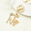 Alloy Rhinestone & Iron Keychain KEYC-YW00279-04-4