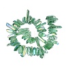Spray Painted Electroplate Natural Quartz Crystal Points Beads Strands G-Q610-02F-2