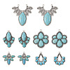 Beadthoven 10Pcs 5 Styles Alloy Pendants TIBEP-BT0001-07-9