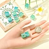 10Pcs Gradient Color & UV Plating Transparent Acrylic Beads OACR-YW0002-25D-4