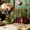 Transparent Glass Candle Holders with Candle Wick DIY-WH0308-996A-5