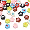 10Pcs Two Tone Opaque Acrylic Beads AL-CBA5AB7-04-1