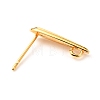 Brass Stud Earring Findings X-KK-F824-003G-3