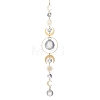 Glass Teardrop Window Hanging Suncatchers HJEW-JM04515-01-2