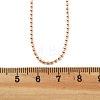 Brass Ball Chains Necklaces for Women NJEW-D302-21RG-5