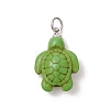 Dyed Synthetic Turquoise Pendants PALLOY-JF05376-01-1