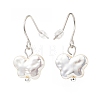 Plastic Pearl Butterfly Dangle Earrings EJEW-JE05028-05-2