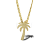 Hip Hop Stainless Steel Sandblasted Palm Tree Pendant Necklaces for Men DF1150-1-4