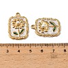 304 Stainless Steel Enamel Pendants STAS-I371-29G-03-3