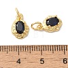 Rack Plating Brass Cubic Zirconia Charms KK-Z056-08G-03-3