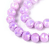 Anti-Tarnish Electroplate Glass Beads Strands X-GLAA-N010-10mm-07-2