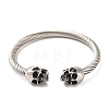 304 Stainless Steel Cuff Bangles BJEW-E094-22AS-2