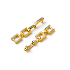 Brass Fold Over Clasps LS-KK-WH0046-51G-1