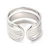 304 Stainless Steel Cuff Ring RJEW-E063-16P-3