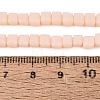 Opaque Frosted Glass Beads Strands GLAA-N072-01A-B02-4