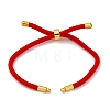 Adjustable Nylon Twisted Cord Bracelet Making MAK-L039-01G-1