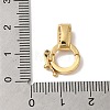 Rack Plating Brass Micro Pave Clear Cubic Zirconia Twister KK-A222-03A-G-3