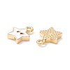 Rack Plating Eco-friendly Brass Enamel Charms KK-D073-01G-04-NR-3