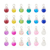 Kissitty 120Pcs 12 Colors Spray Painted Crackle Glass Pendants FIND-KS0001-28-11