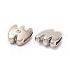 Letter Slider Beads for Watch Band Bracelet Making ALRI-O012-W-NR-2