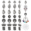 28Pcs 7 Styles Tibetan Style Alloy Stud Earring Findings TIBE-PH0002-61-1